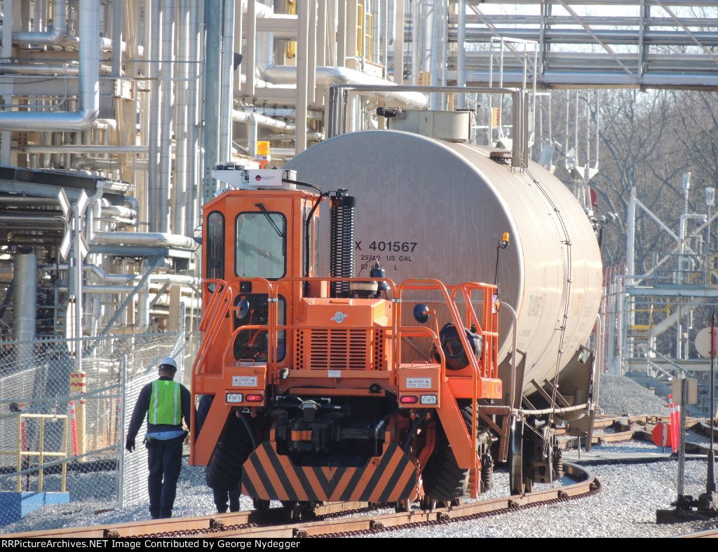 Action: moving tank cars @ a local chemical company